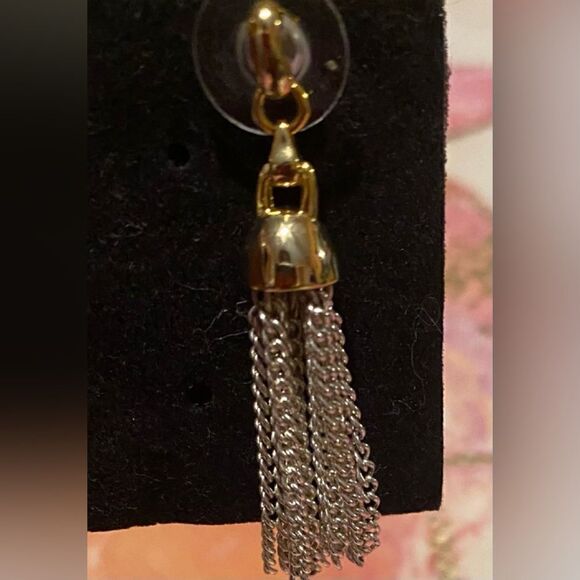 🛍Lauren By RALF LAUREN Chain Silver Fashion Earrings - Picture 5 of 6